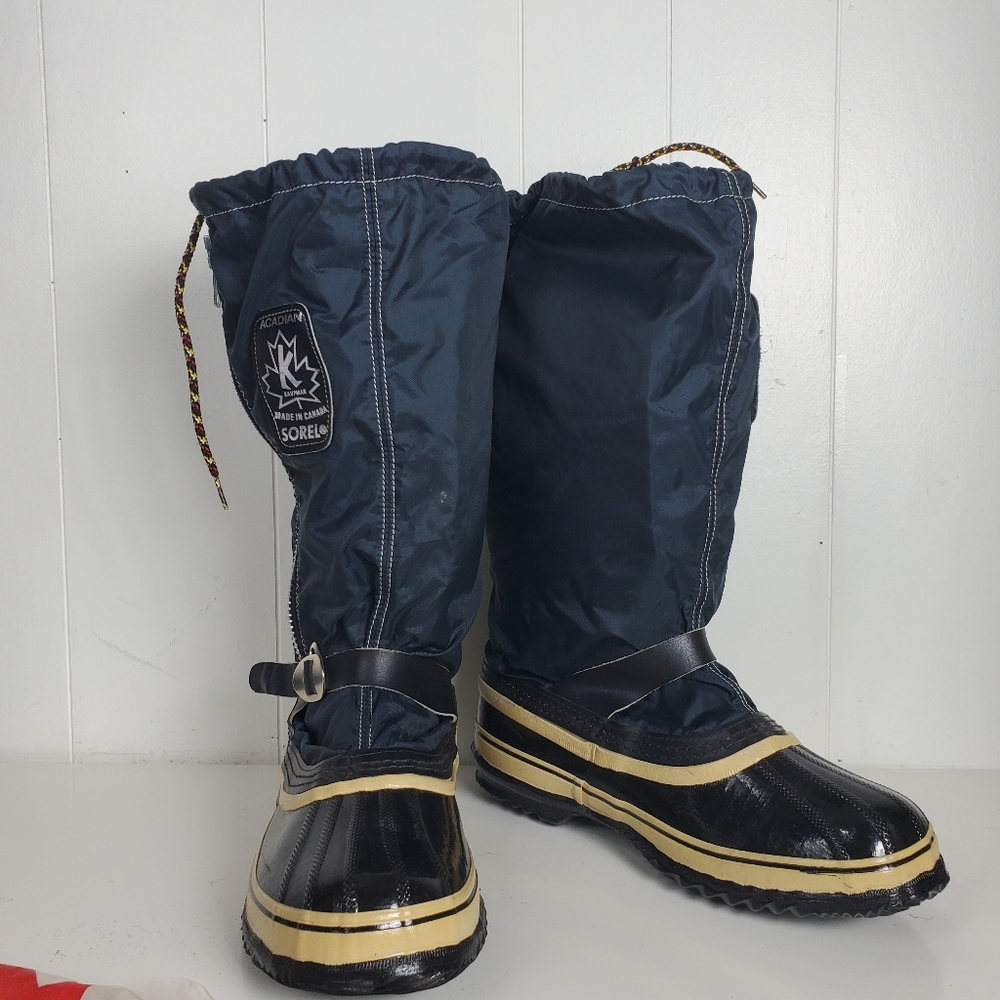 vintage * NEW* Sorel Kaufman Acadian  boots with new extra wool insole size 9 - Picture 6 of 14